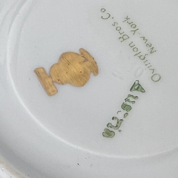 Ovington Bros Co Austria Cup Saucer Demitasse Intricate Gold Encrusted - Picture 16 of 16